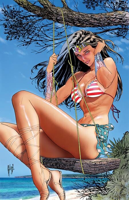 WONDER WOMAN #12 CVR D GUILLEM MARCH SWIMSUIT CARD STOCK VAR 8/22/24 NM