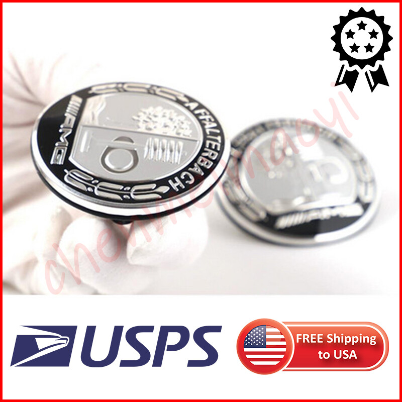 AMG Genuine Mercedes Benz Blcak Front Hood Affalterbach Logo Emblem Bonnet Badge