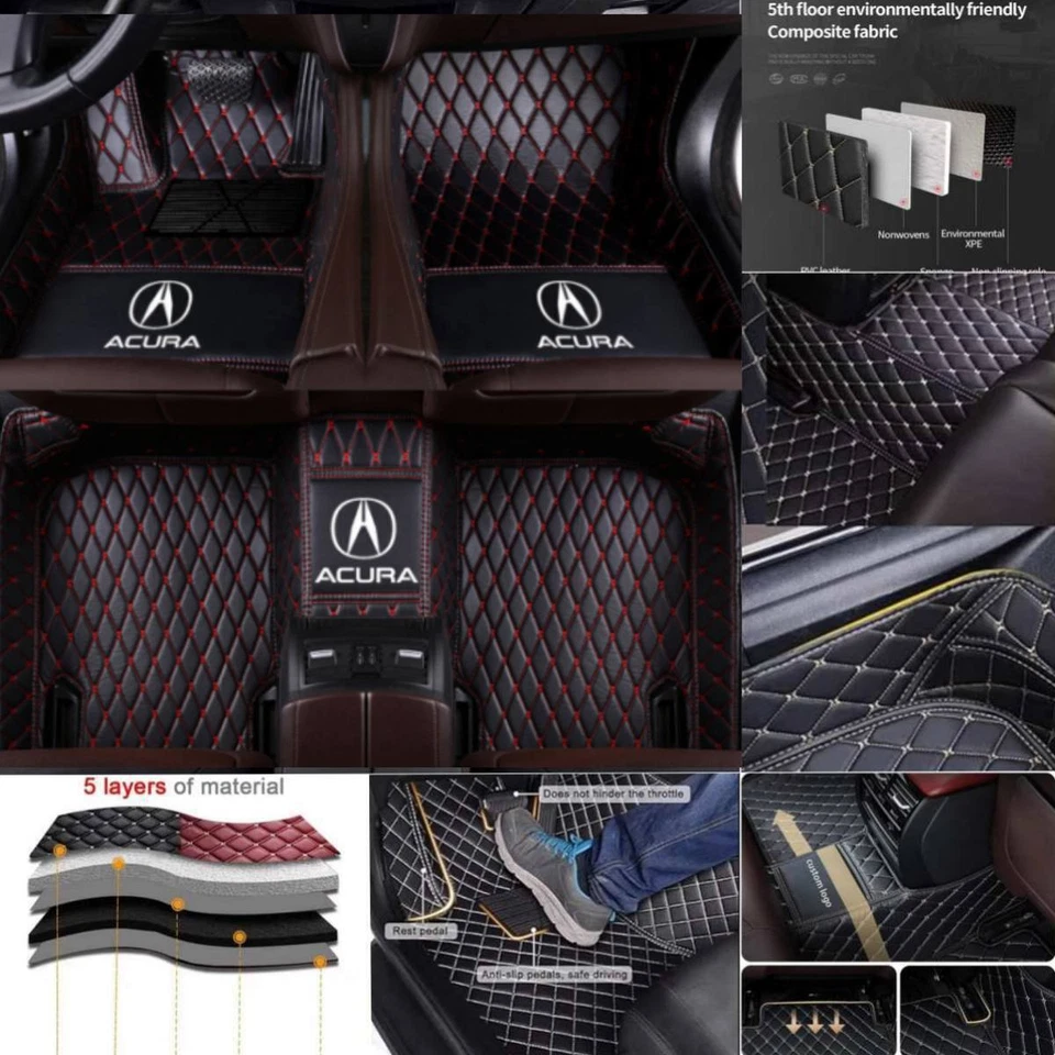 For Acura ILX MDX NSX RDX RL TL TLX TSX ZDX Car Floor Mats Custom Waterproof Mat - Image 3 of 4
