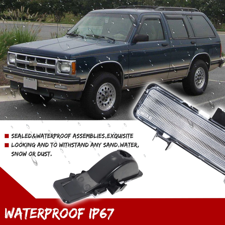 Turn Signal Light For 1982-1993 Chevy S10 1983-1994 S10 Blazer RH and LH Set - Image 4 of 4