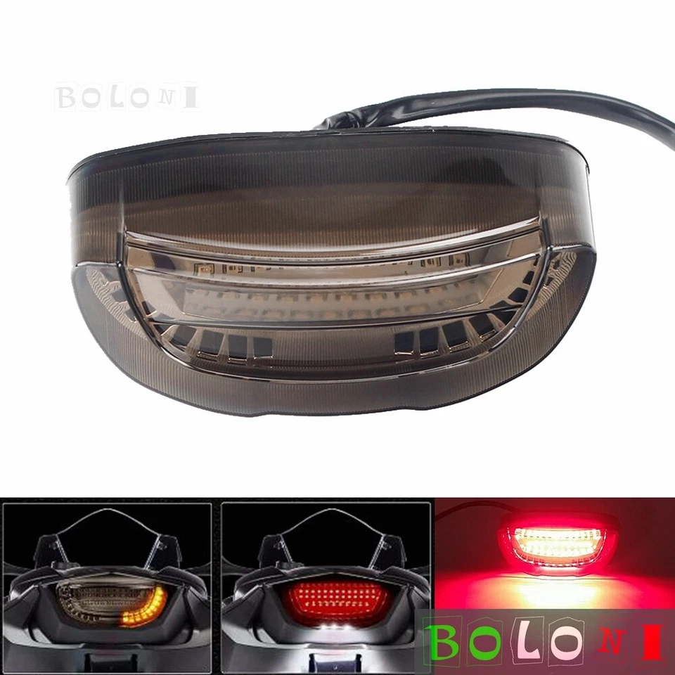 Rear Tail Light Brake Turn Signals Integrated LED Light For Honda Suzuki Yamaha  — 第 2/4 张图片