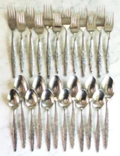 Rose Stainless Steel Japan 24pc Flatware Set Service for 6 Forks & Spoons