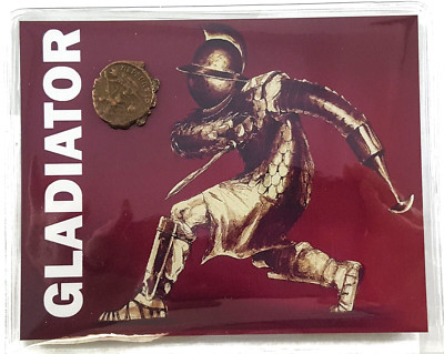 Roman Gladiator Coin : Roman Bronze Coin COA & History & Holder & Mini Album Inc