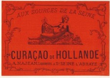 Label Curacao de hollande.A.Najean-Aux sources de la Seine-Côte d'or-R.536