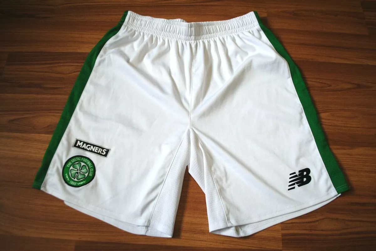 CELTIC HOME FOOTBALL SHORTS 2015 2016 NEW BALANCE MENS SIZE SMALL