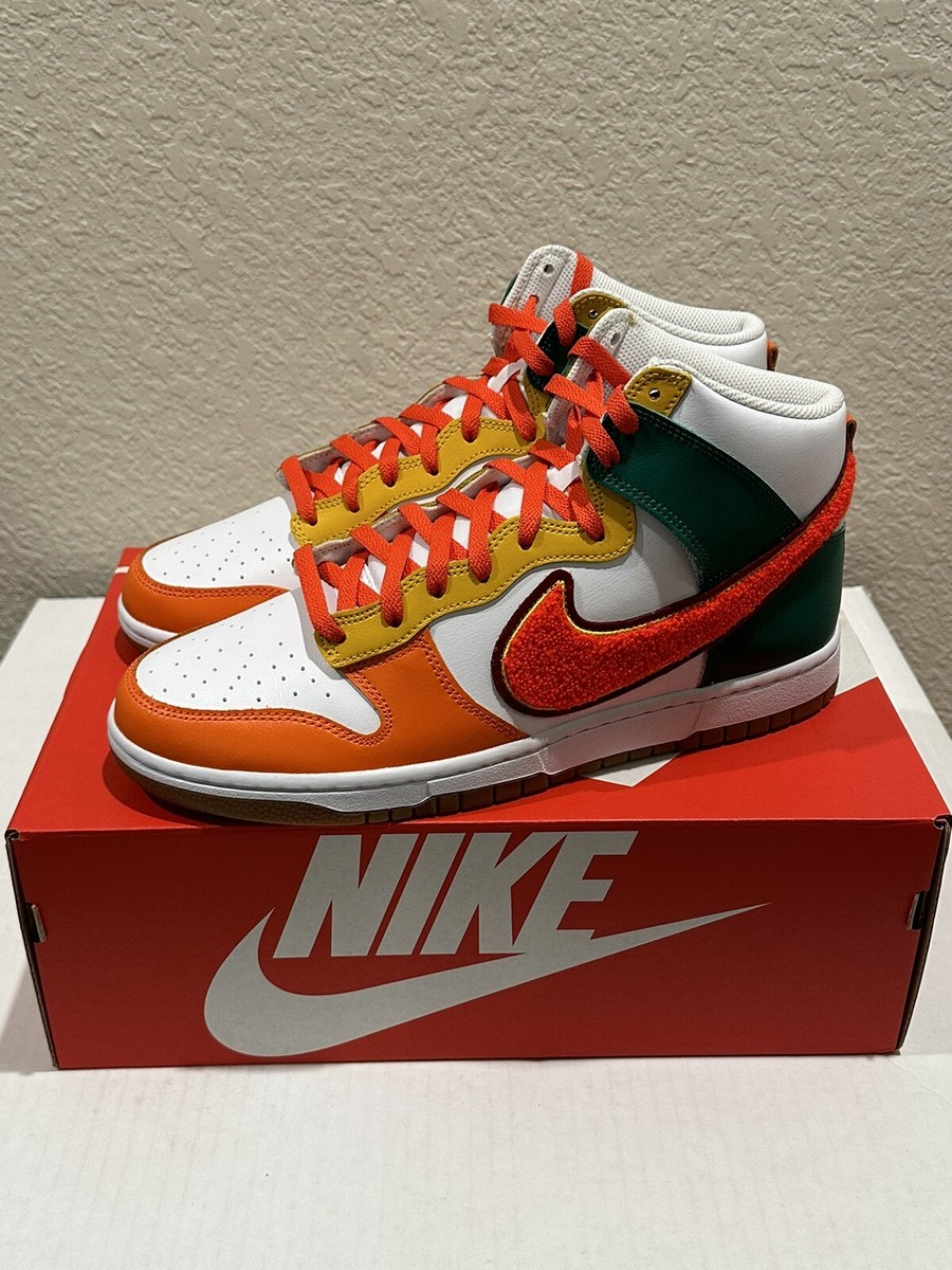 Nike Mens Dunk Hi Retro University Chenille Swoosh DR8805 100 - Size 11.5 | Bask $_57.JPG?set_id=880000500F main image 4