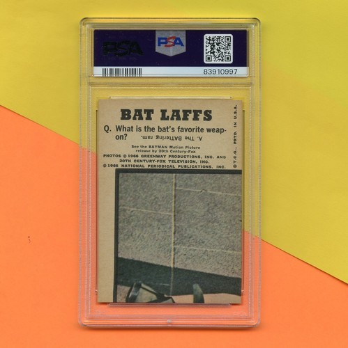 Original 1966 Topps Batman Bat Laffs Trading Card #42 PSA 6 - Picture 3 of 4