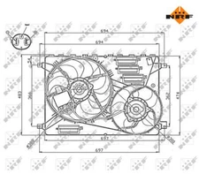 Fan, Engine Cooling NRF 47754 for Volvo V70 III V60 I