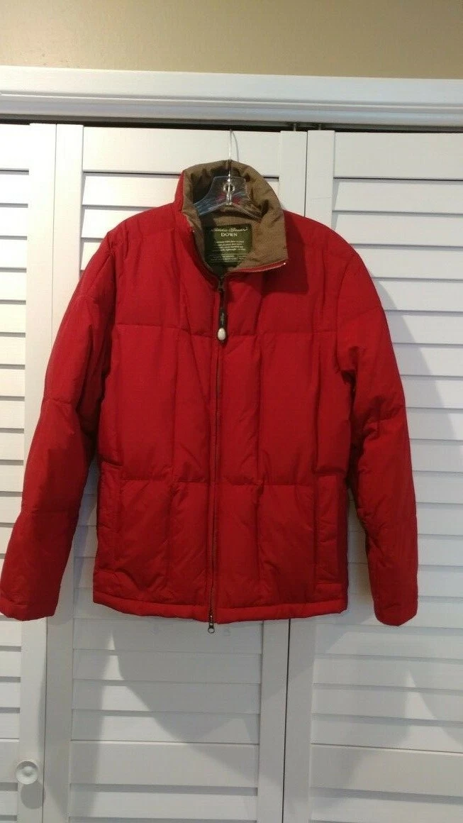 Eddie Bauer Quilted Goose Down filled Men Jacket-lined
