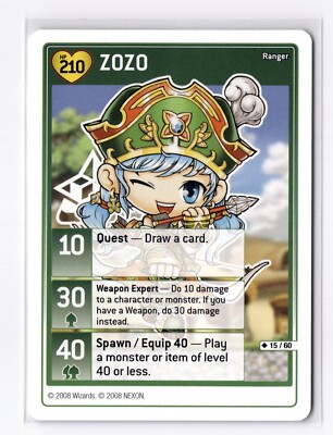 Maplestory iTCG Set 4 - ZOZO 15/60 Bowman Character Card - NPC Heroes