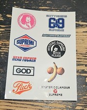 Supreme Hysteric Glamour 10 Stickers On 1 She...