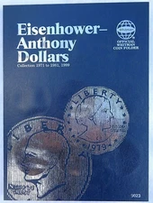 Whitman Eisenhower-Anthony Dollars 1971-1999 Coin Folder, Album Book #9023