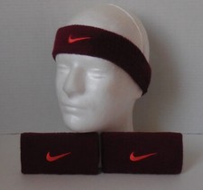 Nike Swoosh Headband  Wristbands Set Team Red/Max Orange