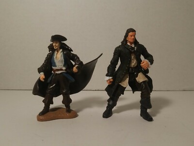 Disney Jack Sparrow Pirates of the Caribbean & Zizzle William Turner Figures!