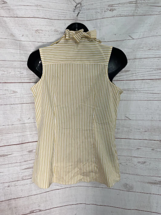 Camisa para mujer The Limited Essential blusa a rayas con volantes sin mangas talla XS Foto 3 de 4