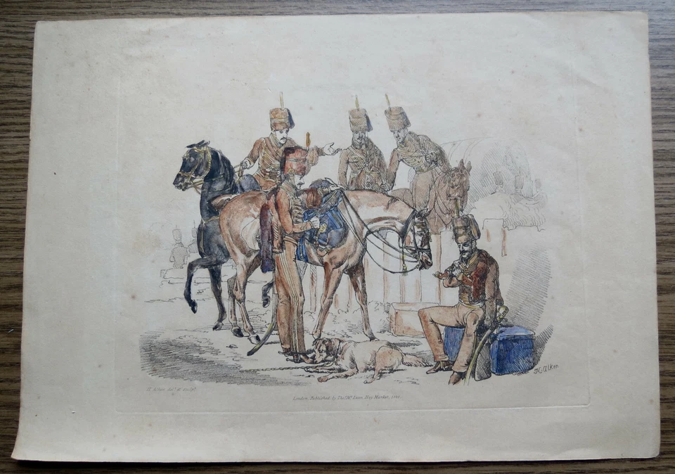 Impresión Thomas McLEAN 1820 de caballería prusiana - Henry Alken - Coloreado a mano Foto 4 de 4