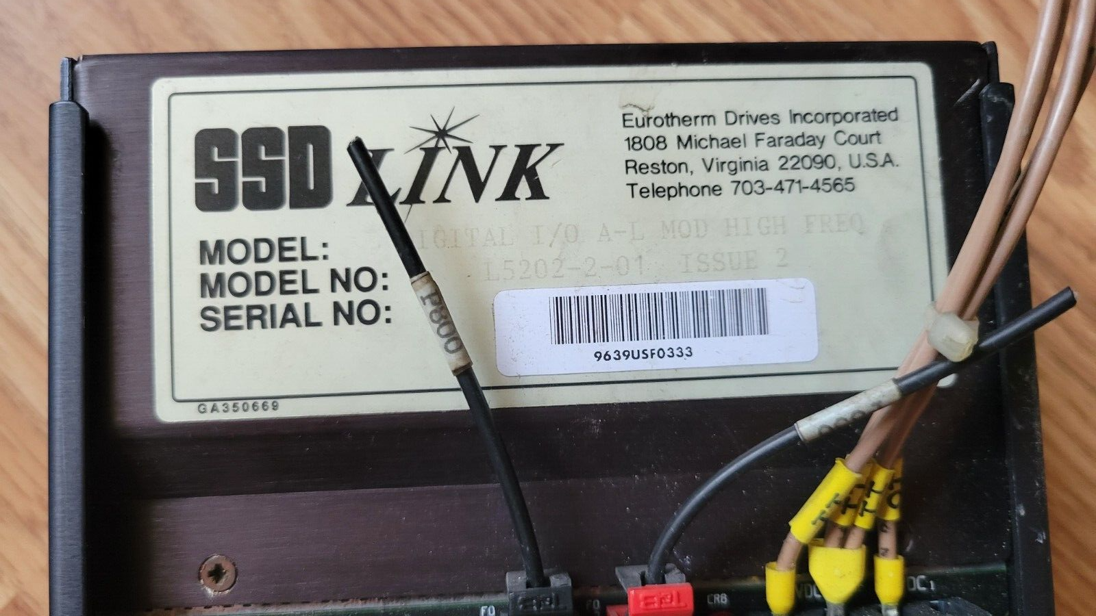 SSD Link Eurotherm Drives L5202-2-01 Digital I/O A-L Issue 2 Mod High Freq-image
