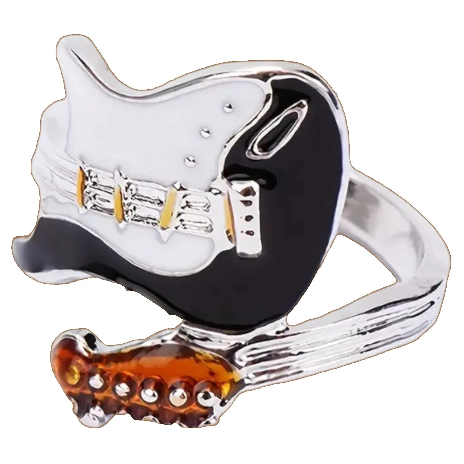 Silver Plated White Wrap Fashion Rings