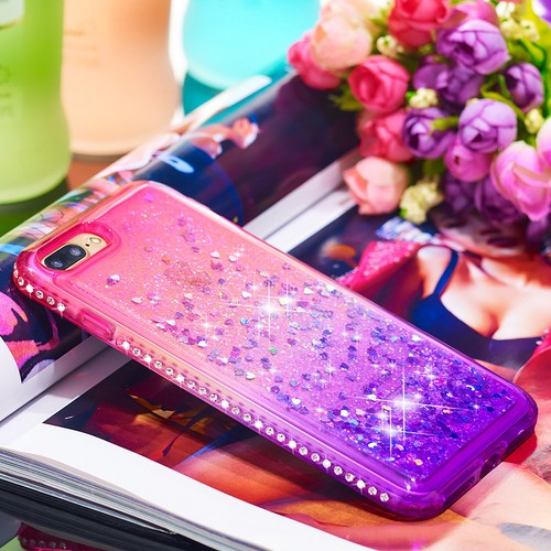 Flüssige dynamische Glitzer Treibsand Handyhülle für iPhone 8/7/6 Plus X/Xs/Xr/Xs Max - Bild 22 von 36