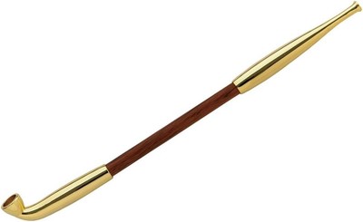 Kiseru Tabacco Pipe Gold Big 19cm Tsuge Marufuku Japan Kiseru Tabacco Pipe Gold Big 19cm Tsuge Marufuku Japan