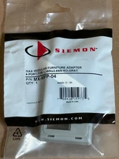 Siemon MX-MFP-04 Port, Modular Furniture Adapter 1.35in x 2.65in, GRAY box of 20