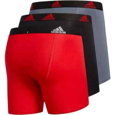 3 Pack Men Adidas STRETCH DRY SOFT PERFORMANCE BOXER BRIEFS