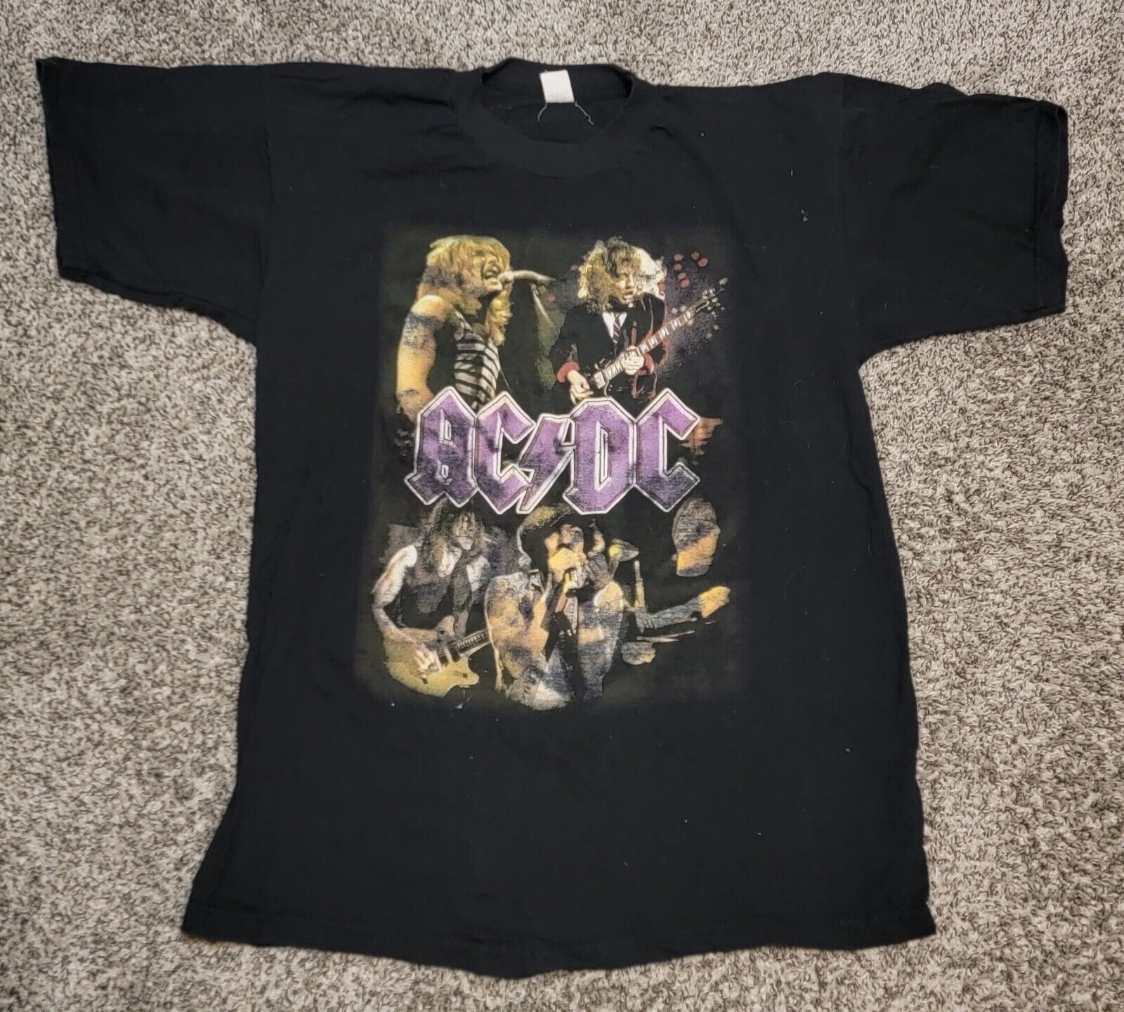 Vintage AC/DC Stiff Upper Lip Tour T-Shirt Size Large Double Sided