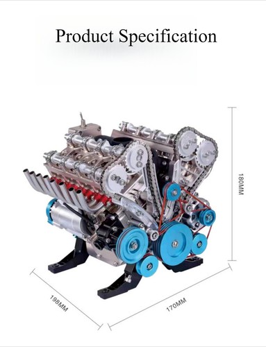 Engine Metal Assembled Model Miniature Turbofan Electric Mini Engine Toy - Picture 7 of 23