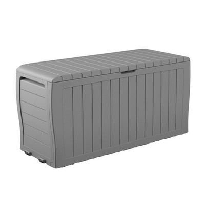 Marvel Plus 71 Gallon Resin Outdoor Storage for Patio Furniture Cushions, Thr...