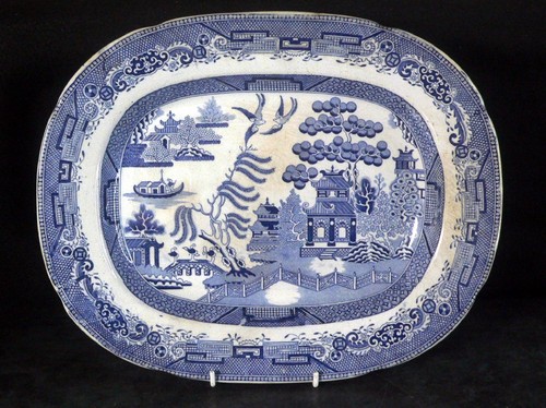 Large Antique Willow Pattern