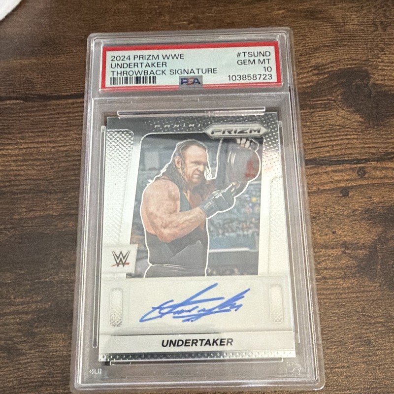 2024 Panini Prizm WWE Undertaker Throwback Signatures Auto TS-UND PSA 10