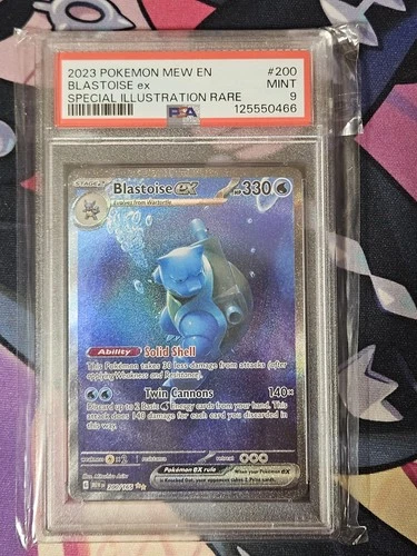 2023 POKEMON MEW EN-151 SPECIAL ILLUSTRATION RARE #200 BLASTOISE EX PSA 9