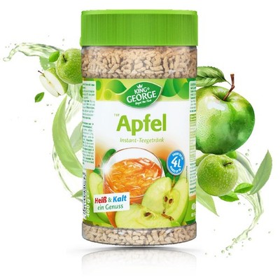 KING GEORGE Instant Tee Apfel 12 x 400g Getränkepulver, Erfrischungsgetränk