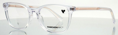 MARCHON NYC M-5029 971 Clear Womens Semi Cat Eye Eyeglasses 50-17-140 B:38