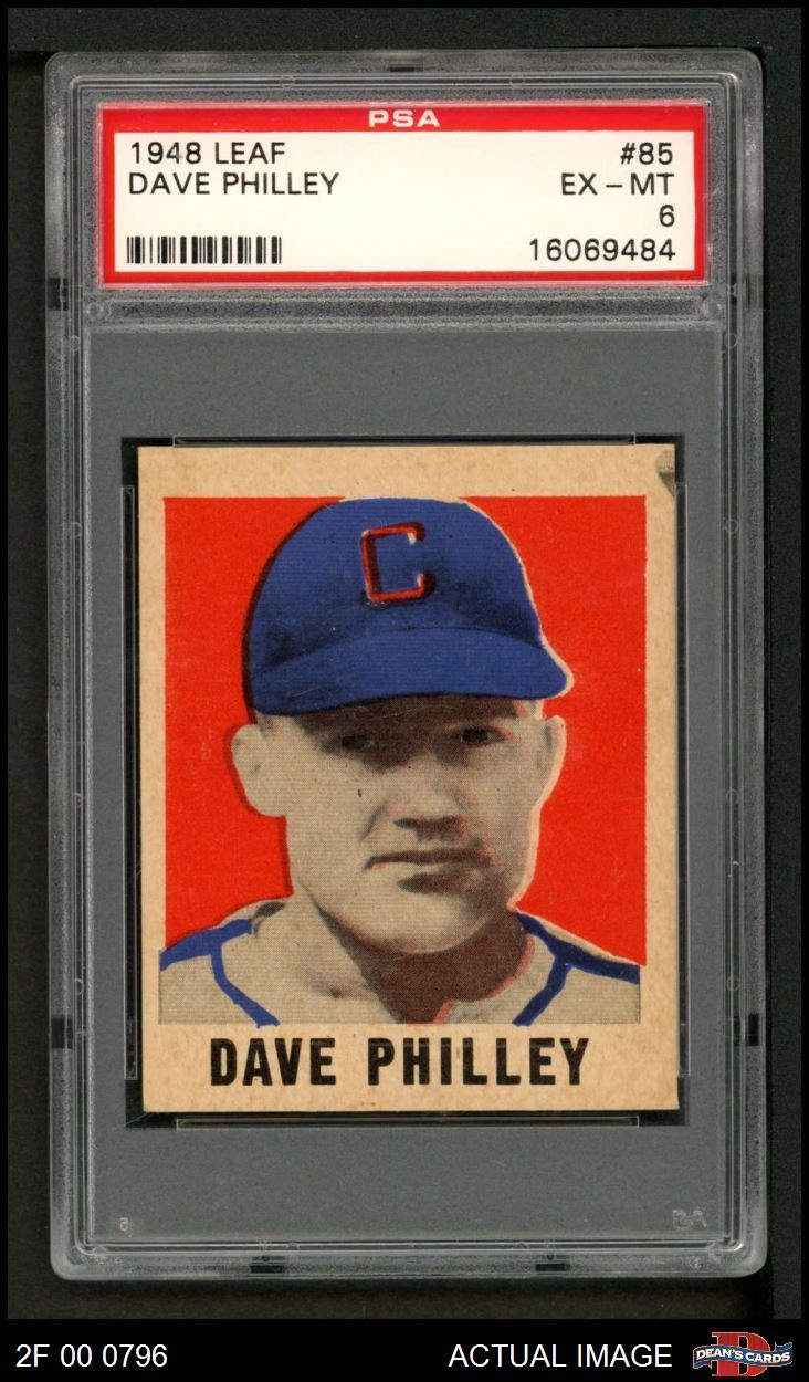 1948 Leaf #85 Dave Philley White Sox SHORT-PRINT RC PSA 6 - EX/MT