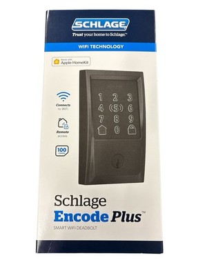 SCHLAGE Encode Plus With  Century Trim Matte Black BE499WBCEN622C NEW