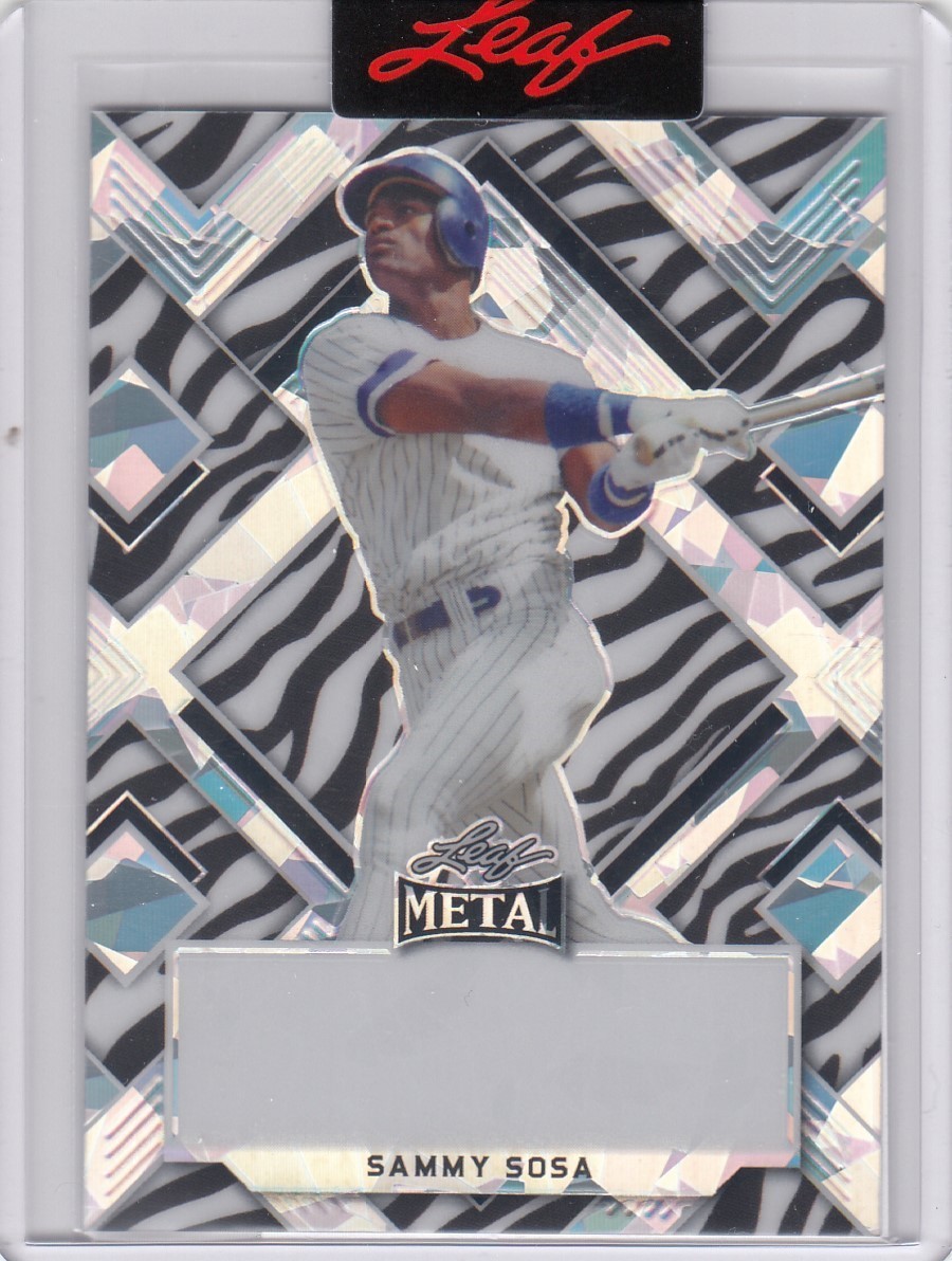 2023 Sammy Sosa Leaf Metal Silver Ice PRE PRODUCTION PROOF 1/1 - Chicago Cubs