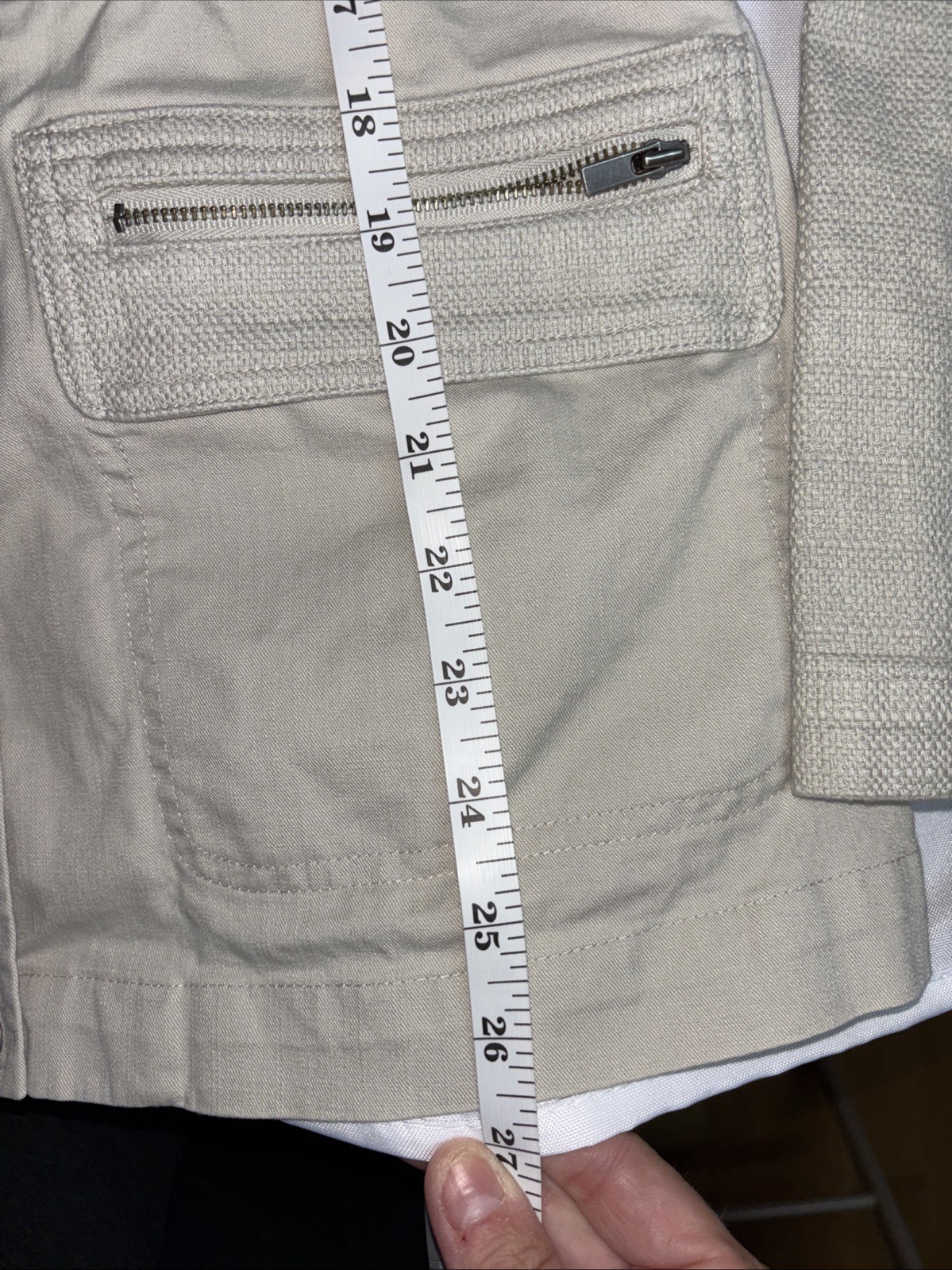 LOFT Utility Jacket Women’s Medium Neutral Beige … - image 8