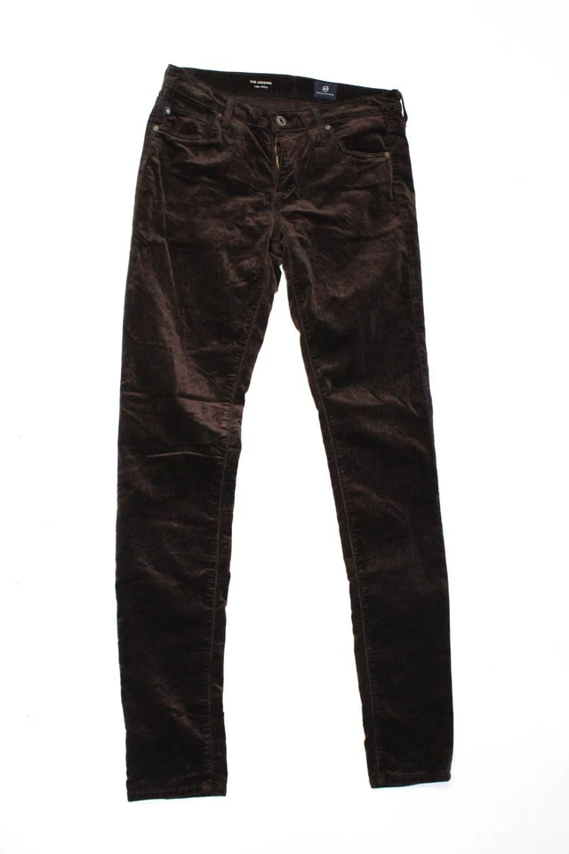 Pantalones de mezclilla AG Adriano Goldschmied marca J para mujer marrón pierna ajustada talla 28 27 lote 2 Foto 4 de 4