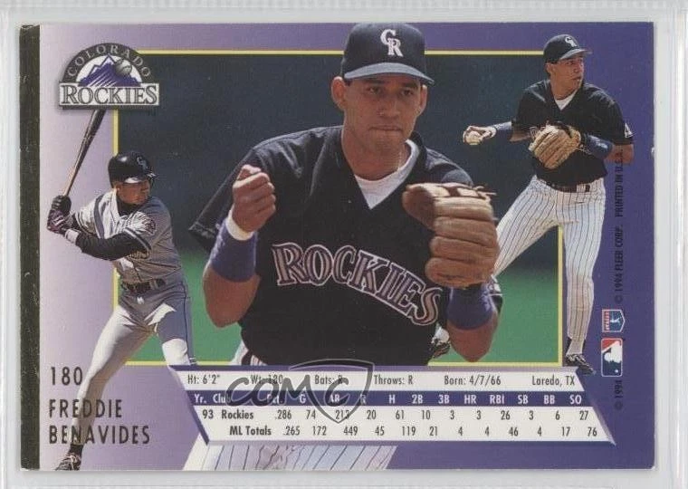 1994 Fleer Ultra Freddie Benavides #180 - Image 2 of 2