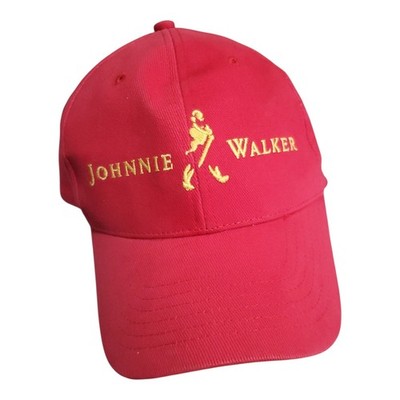 Johnnie Walker Slideback Baseball Cap Red One Size Adjustable Embroidered