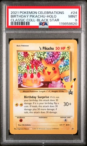 Pokemon Card PSA 9 Birthday Pikachu 24 024 Celebrations Classic Holo 25th 2021