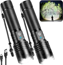Flashlight Rechargeable LED High Lumens - 99,000Lm Super Bright Flash Light with