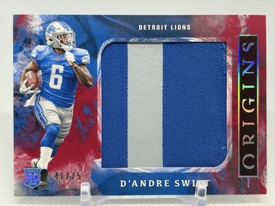 D’ANDRE SWIFT 2020 Panini Origins RC Patch RED /75 NFL Lions Bears ROOKIE