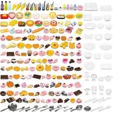 200pcs Miniature Landscape Food Drinks Bottle Mini Toys Doll House Kitchen