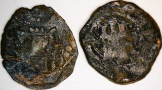 1600 's X 2 Pcs. PIRATE Era Spanish Colonial Treasure Coins = 2 Coin LOT NR