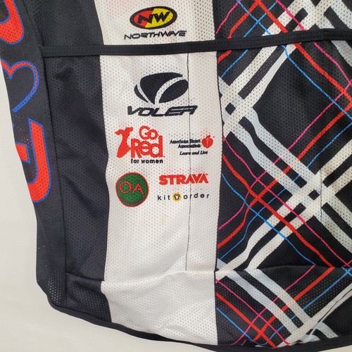 Voler Black White Red Racing - S Full Double Zip Cycling Vest Windbreaker Top - Picture 16 of 20