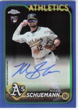 2024 Topps Chrome - Max Schuemann #AC-MSC Blue Auto 79/150 (RC,AU)