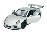 Welly 2016 Porsche 911 991 GT3 Rs Silver 1:34 Die Cast Metal Model New In Box
