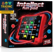 Electronic Light-Up Activity Pad for Kids Ages 6-12+ | 8-In-1 Handheld Game | Br